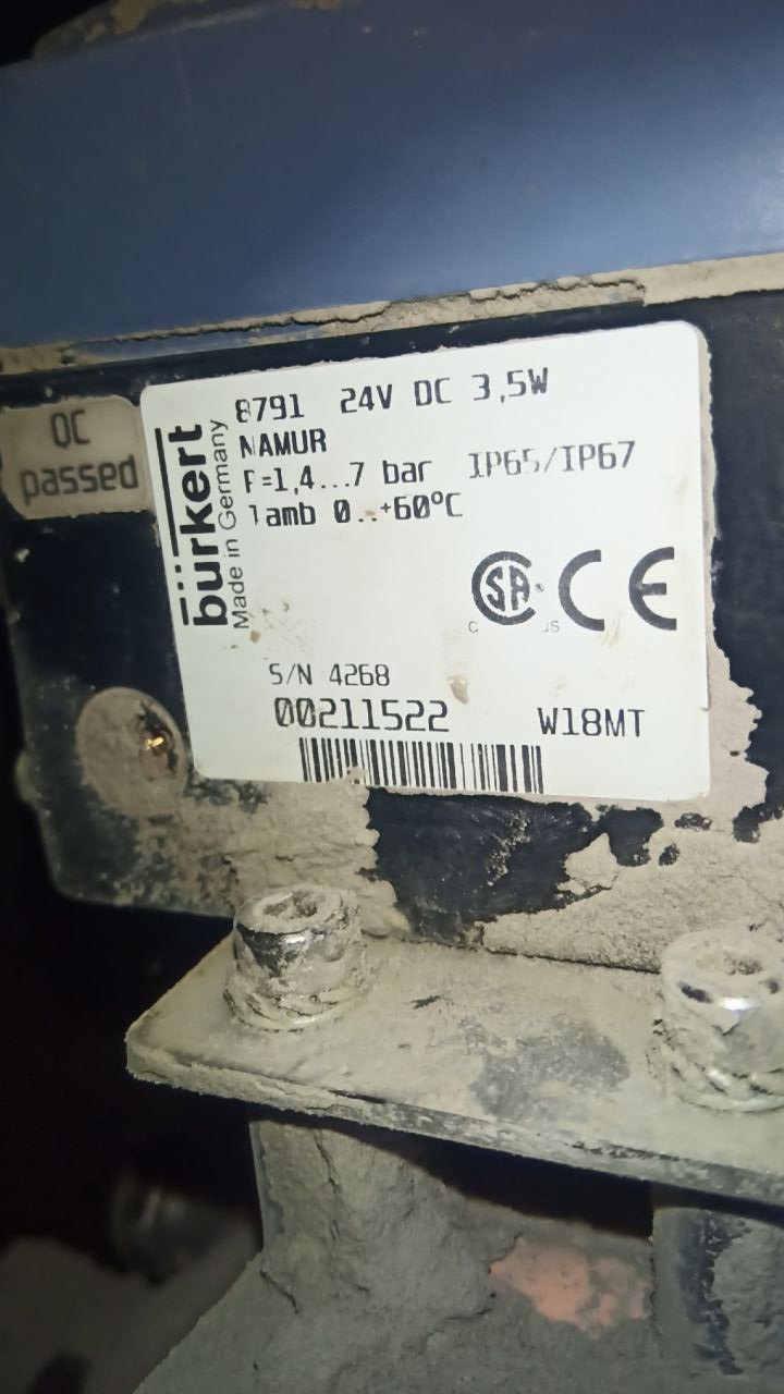 BURKERT NAMUR REV.2 ID-No: 00323217 8791 24V DC 3.5W