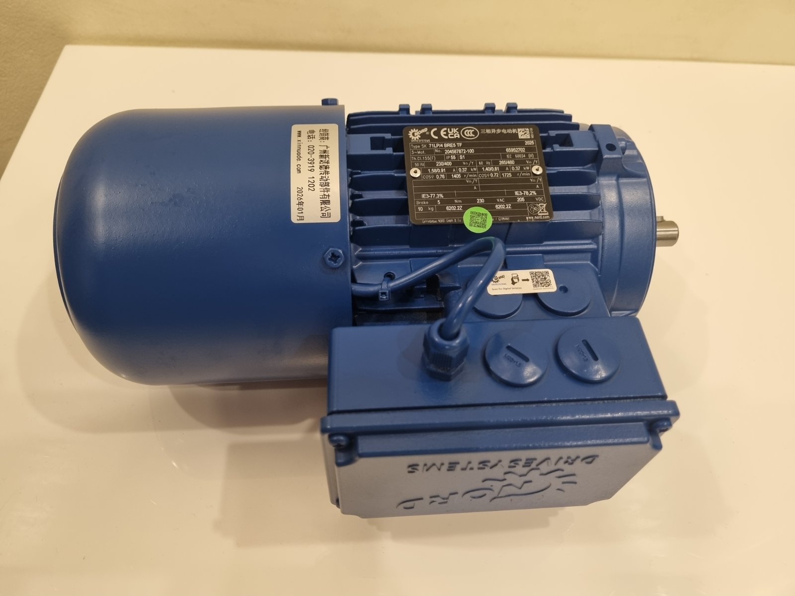 Động cơ NORD  Type: 71LP/4 BRE5 TF